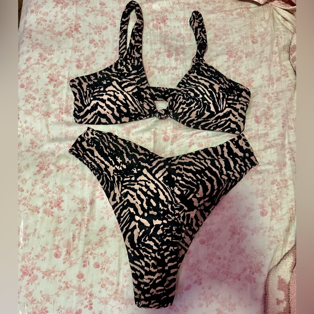 Zebra Print Bikini Set